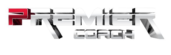 Red and Silver Premier Coach Logo